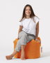 Atelier Del Sofa Square Pouf - Naranja